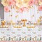 Safari Tablecloth for Girls - Disposable Jungle Party Tablecover Supplies, Jungle Animal Safari Theme Birthday Baby Shower Table Cloth Decorations - 4 Pack (54in x 108in)